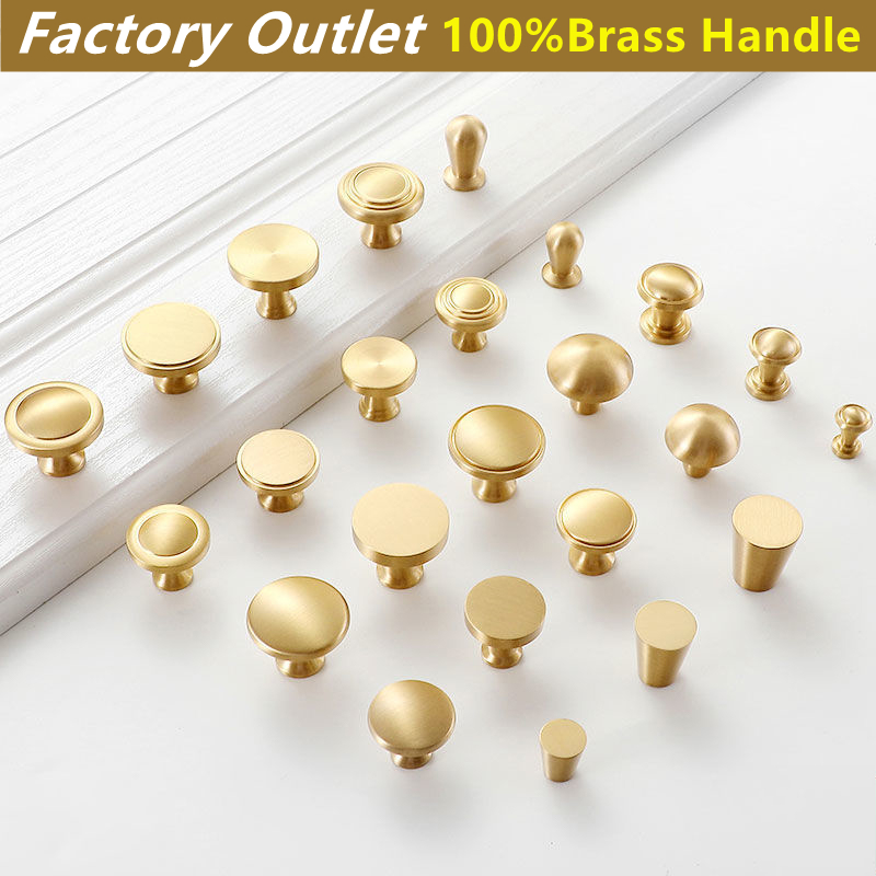 Tay Nắm Ngăn Kéo Tủ Màu Vàng Đồng 100%Brass Thiết Kế Hiện Đại Tiện Dụng