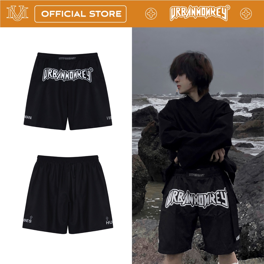 Quần Short URBAN MONKEY Basic Đen Thiết Kế Đơn Giản Thu Hút