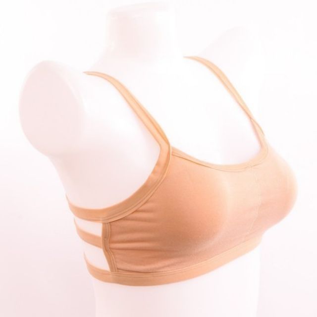 Áo bra 3 dây không gọng có mút có 3 màu đen trắng nude