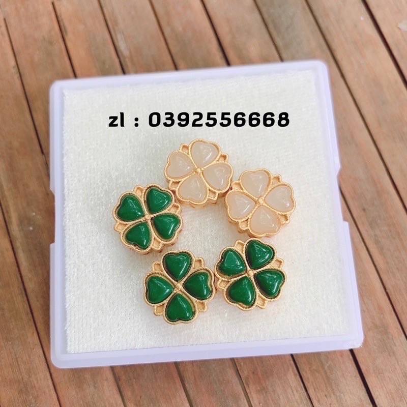 Charm cỏ 4 lá Bạc Mẫu Mới - Charm Bạc 925