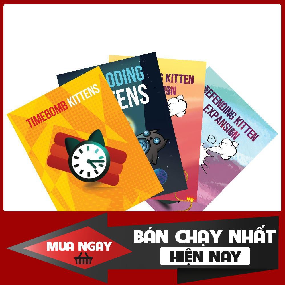 Set Boardgame vui nhộn Mèo Nổ Tưng Bừng - Combo Mèo nổ + 4 Bản mở rộng