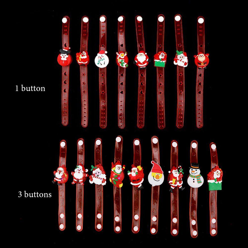 1 / 2 Vòng Tay Đèn LED Họa Tiết Hoạt Hình Phong Cách Giáng Sinh Độc Đáo Cho Bé