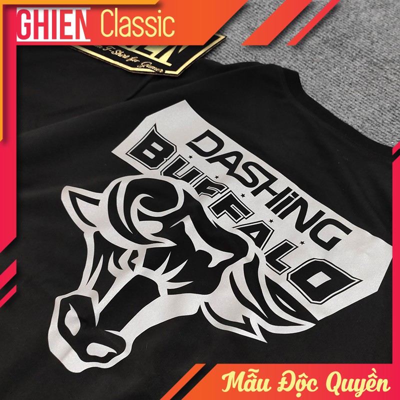 Áo thun UMAD unisex gaming LOL Dashing Buffalo phản quang esports nam nữ tay ngắn (40kg-110kg)