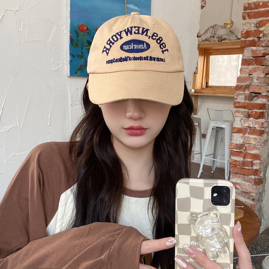 Mũ Lưỡi Trai Mềm Thêu Chữ Phong Cách Hàn Quốc