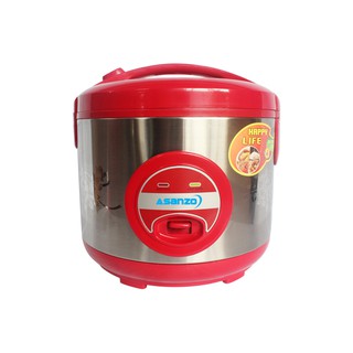 Nồi cơm điện Asanzo RC-12AR 1.2L (Đỏ phối bạc)