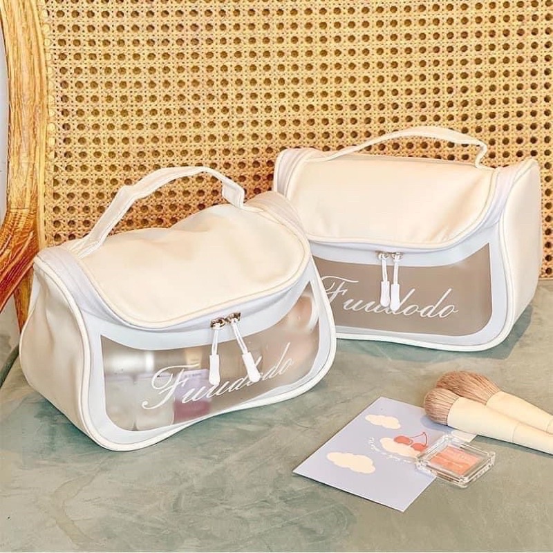 Túi xách nữ cầm tay đựng đồ mỹ phẩm đa năng COSMETIC BAG nhiều ngăn nhựa PVC chống thấm nước