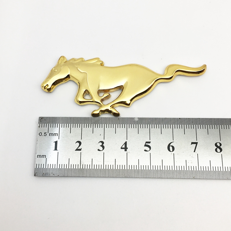 2 Cái / bộ Kiểu Dáng Xe Hơi ✷ 🍎 Huy Hiệu Biểu Tượng Ngựa Chạy Bộ Kim Loại chrome Cho Xe Ford Mustang Shelby GT Phía Sau Thân Xe Trang Trí Miếng Dán