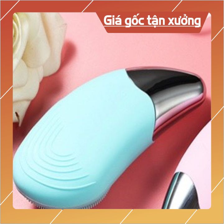 MÁY RỬA MẶT MASSAGE NÂNG CƠ MẶT 3IN1 SONIC FACIAL BRUSH CAO CẤP( màu xanh) giúp da thư giãn giảm căng thẳng