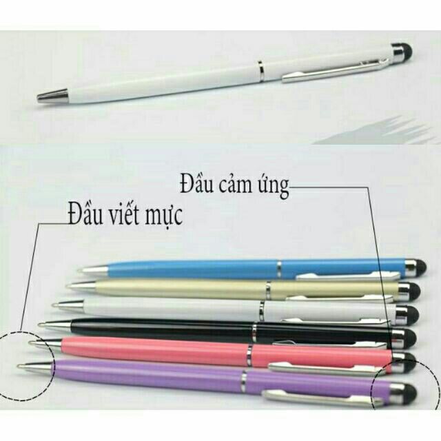 Bút cảm ứng 2 in 1 đầu viết mực 1 đầu viết cảm ứng