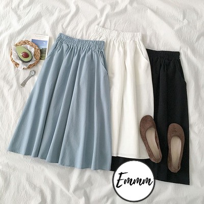 [Mã FADIRECT20 giảm 20K đơn 150K] Chân váy chữ A dáng dài midi Ulzzang freesize phong cách Hàn Quốc hàng Quảng Châu