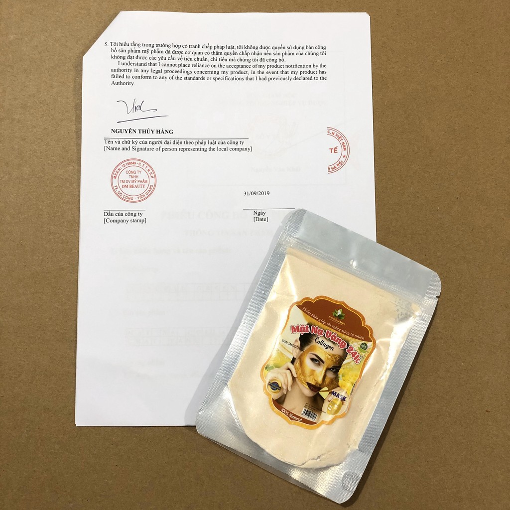 BỘT ĐẮP MẶT NẠ COLLAGEN TINH CHẤT VÀNG 24K GOLD GÓI 100GR | Thế Giới Skin Care