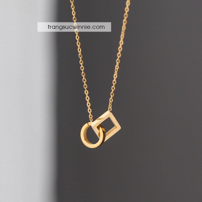 Dây chuyền nữ titan vuông tròn VG
