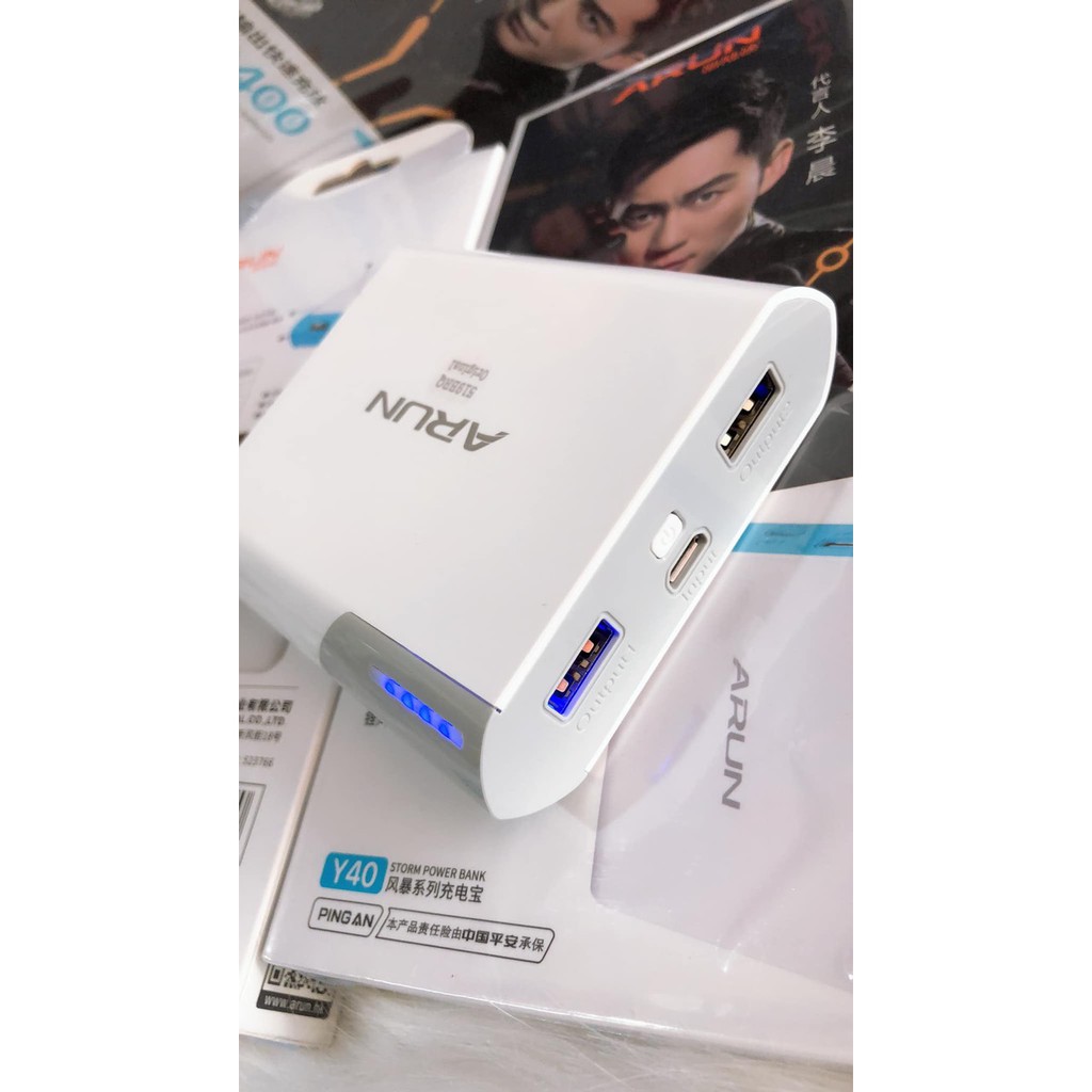 Sạc dự phòng Arun Y40 dung lượng 10.400mah | BigBuy360 - bigbuy360.vn