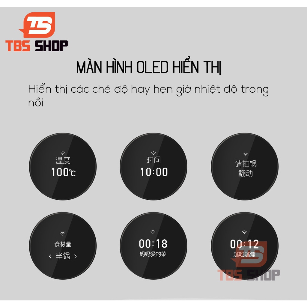 [ Bản Quốc Tế ] Nồi chiên không dầu thông minh Xiaomi Mijia - Kết nối App Mihome - Màn hình Oled - Hẹn giờ