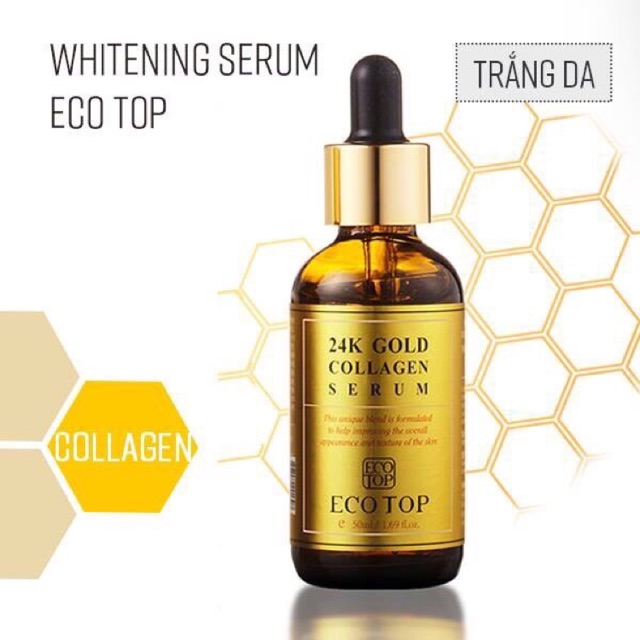 Serum ecotop 24K Gold collagen ecotop chống lão hoá trắng da chuẩn auth