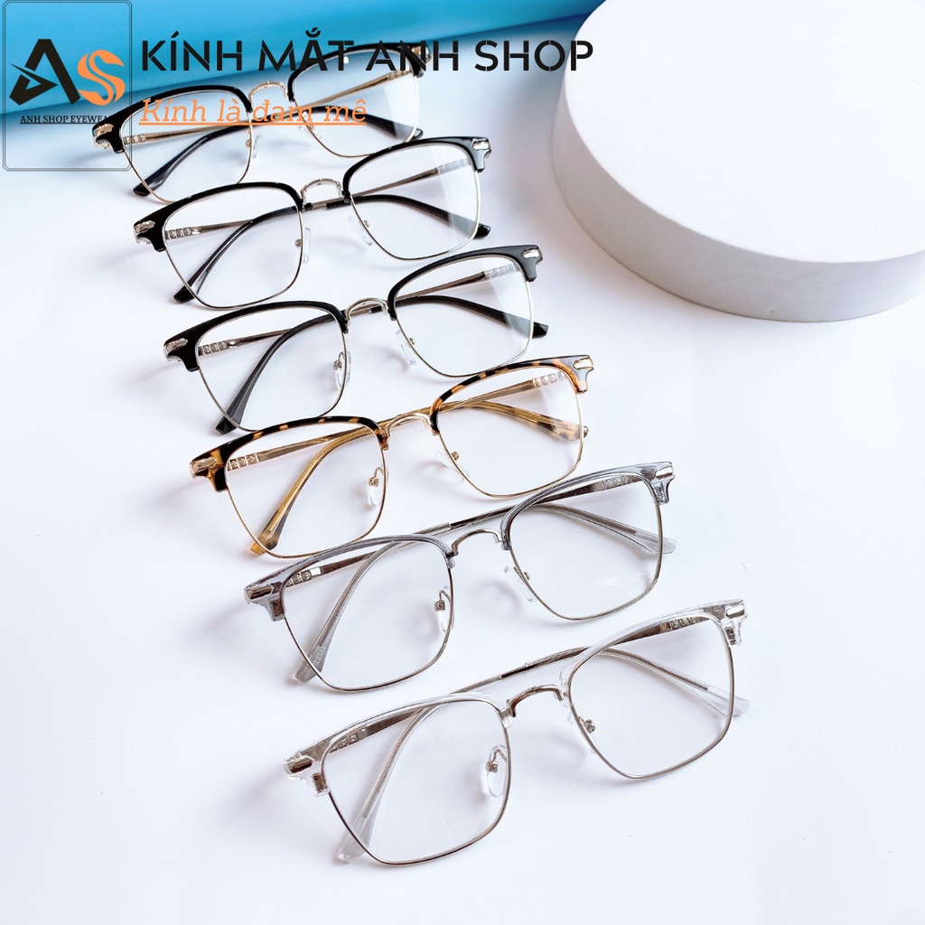 Gọng kính vuông nam nữ đeo sang trọng lịch lãm thời trang 9314A