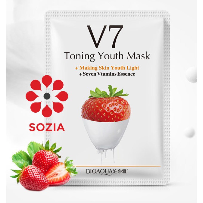 Mặt nạ Hoa Quả Sữa Chua BIOAQUA V7 Toning Youth Mask Nội Địa Trung | BigBuy360 - bigbuy360.vn