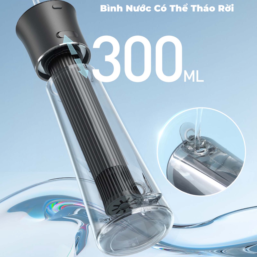 Máy tăm nước Fairywill F30 2023. Tặng kèm 6 đầu tăm đa chức năng và túi Fairywill chính hãng