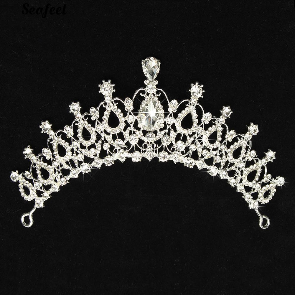 Cài tóc vương miện đính đá lấp lánh thanh lịch cho nữ