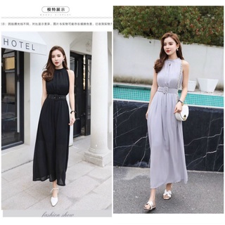 Đầm maxi xám kèm nịt