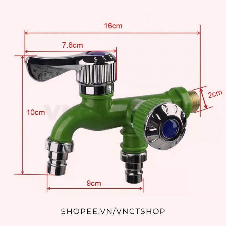Vòi Nước Đôi 2 Đầu Độc Lập, Đầu Chia Vòi Nước Thông Minh