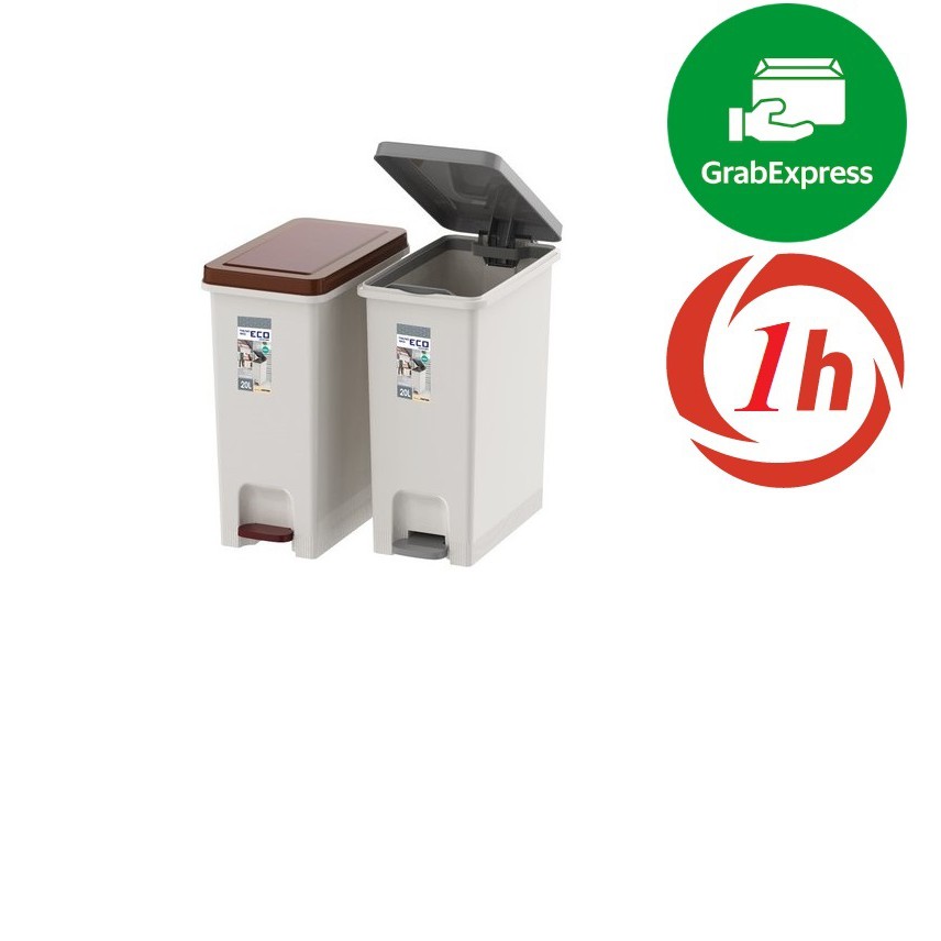 THÙNG RÁC ECO DẸP 20L DUY TÂN- TẶNG KÈM KY RÁC DUY TÂN