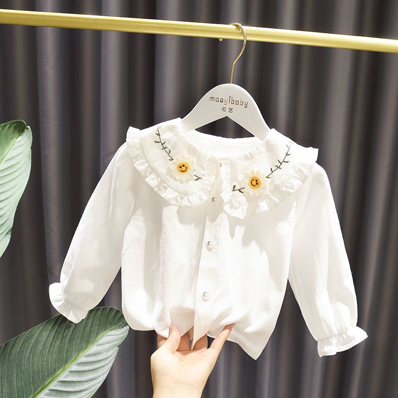 Bộ Áo Sơ Mi Denim + Váy Yếm Phong Cách Nhật Hàn Thời Trang Xuân Thu Mới 2021 Cho Bé Gái
