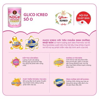 Sữa glico icreo số 0 và số 1, sữa hộp glico màu hồng và xanh nhật bản 800g - ảnh sản phẩm 6