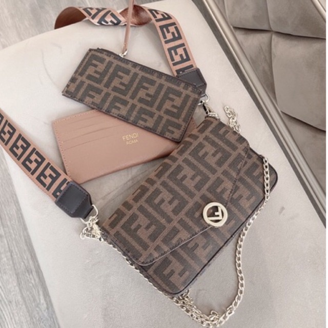 Túi Xách Nữ Đeo Vai Đeo Chéo QUẢNG CHÂU CAO CẤP Fendi Set 3