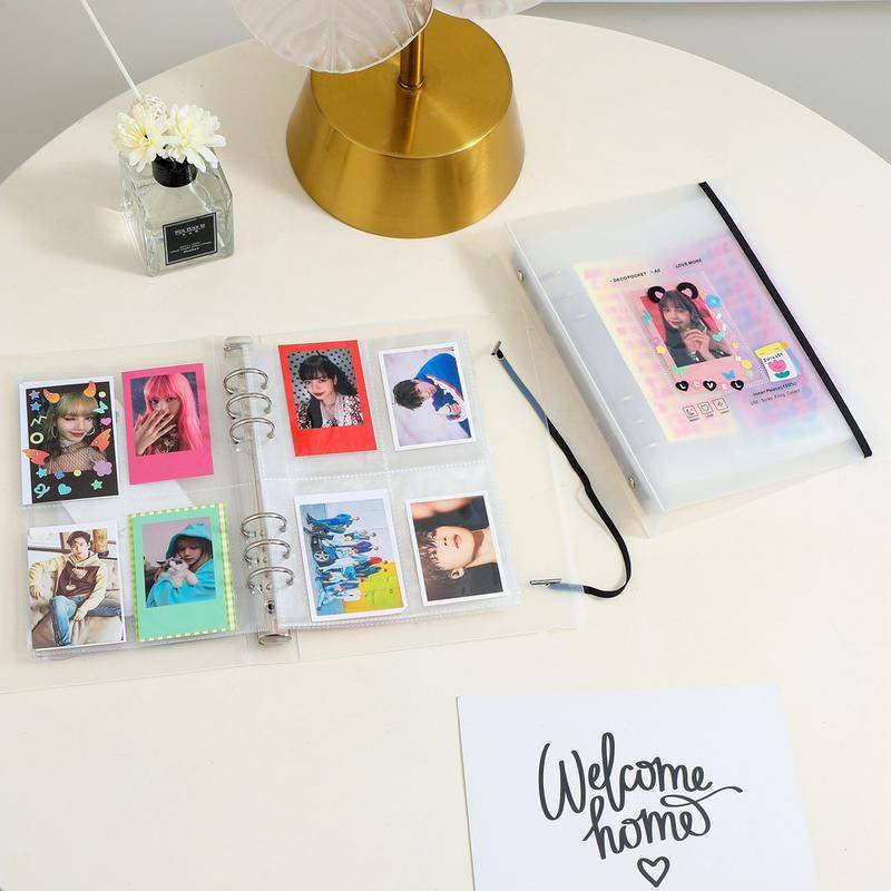 Sổ để card bo góc，Album thẻ bài sưu tập thần tượng Hàn Quốc kích thước A5, có sẵn 4 loại kích thước trang trong album để chọn mua, phù hợp với ảnh kích thước 3 inch/5 inch/7 inch.