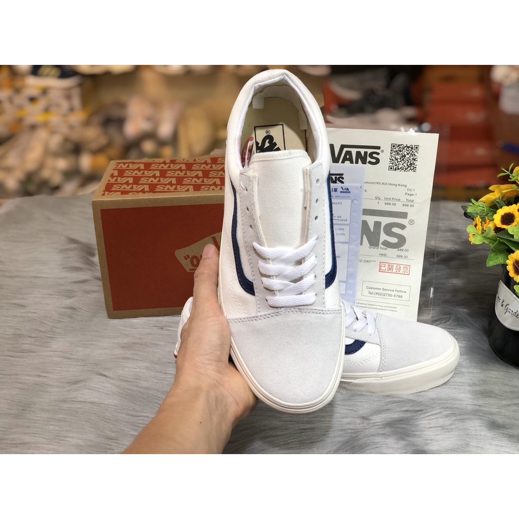 Giày ⚡Vans Old Skool Style 36⚡ Sọc Xanh Bản 11 Trung (Ảnh chụp tại Shop)