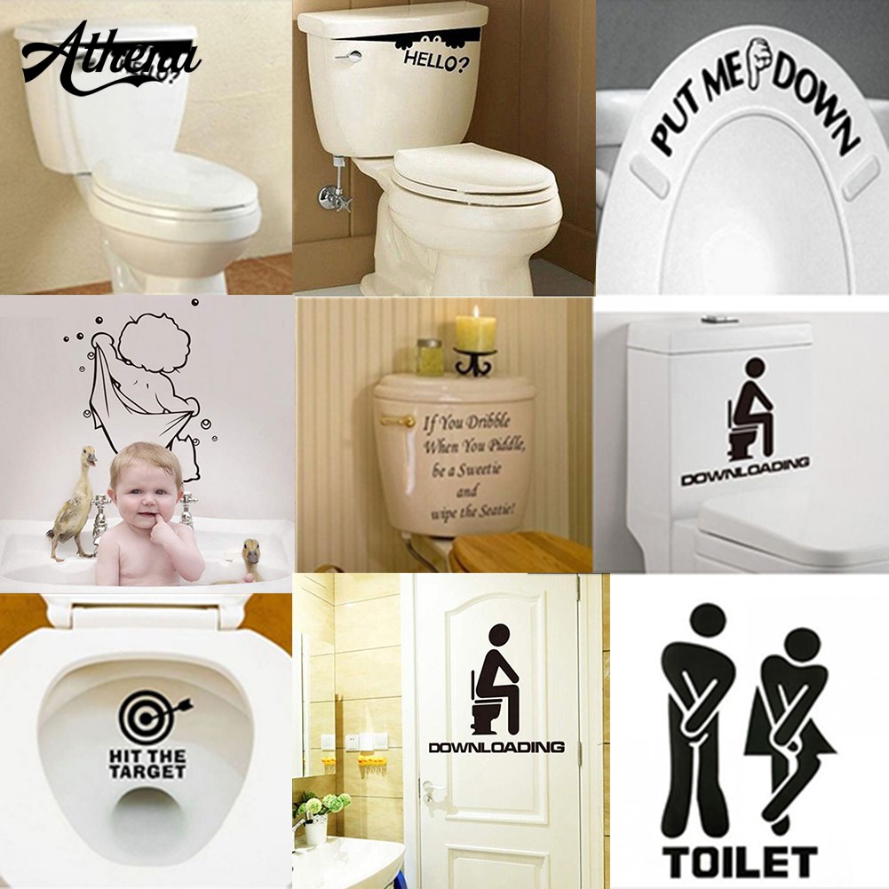 Miếng dán trang trí nắp bồn cầu họa tiết vui nhộn nhiều lựa chọn