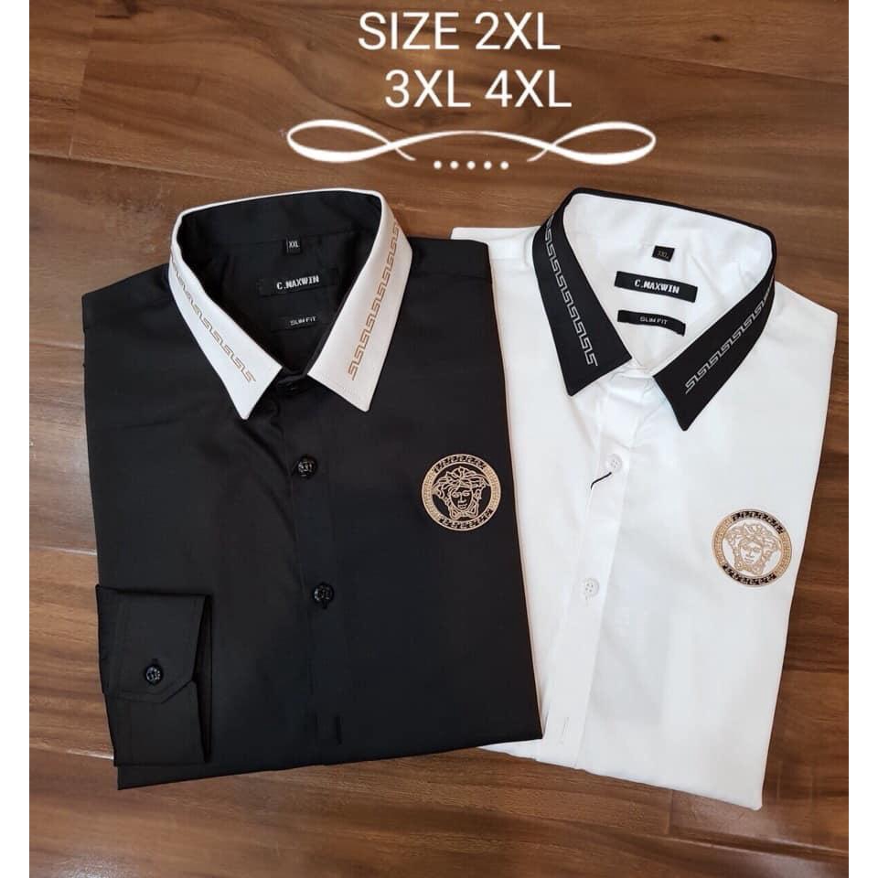 ÁO SƠ MI NAM THÊU 2 MÀU TRẮNG ĐEN CAO CẤP ĐẸP CHUẨN SHOP | BigBuy360 - bigbuy360.vn