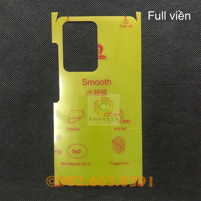 Dán ppf mặt trước/mặt lưng/ full viền Samsung galaxy S20+ (S20 plus) tự phục hồi vết thương