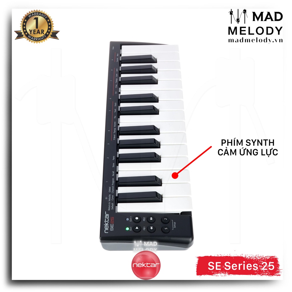 Nektar se25 25-key mini usb midi keyboard controller đàn soạn nhạc mini 25 - ảnh sản phẩm 6