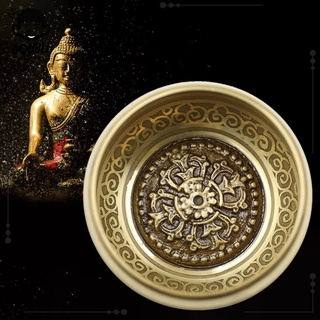New product Buddha sound bowl Nepal handmade scripture chanting bowl yoga meditation copper bowl bowl bowl ornaments\Nepal Sutra percussion instrument group\Nepal singing bowl set meditation sound bowl relaxing brass flower of life