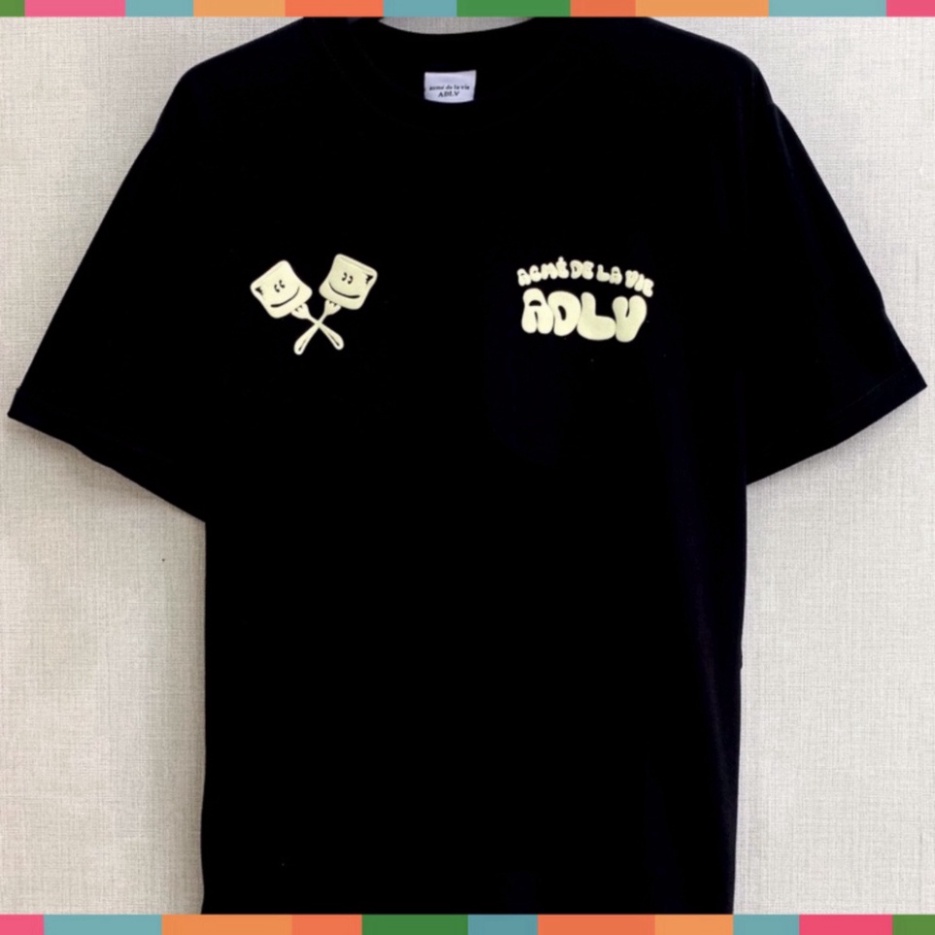 Áo thun ADLV MarshMallow, kiểu dáng unisex, cotton dày dặn, cộc tay cổ tròn trend hè 2022 | BigBuy360 - bigbuy360.vn