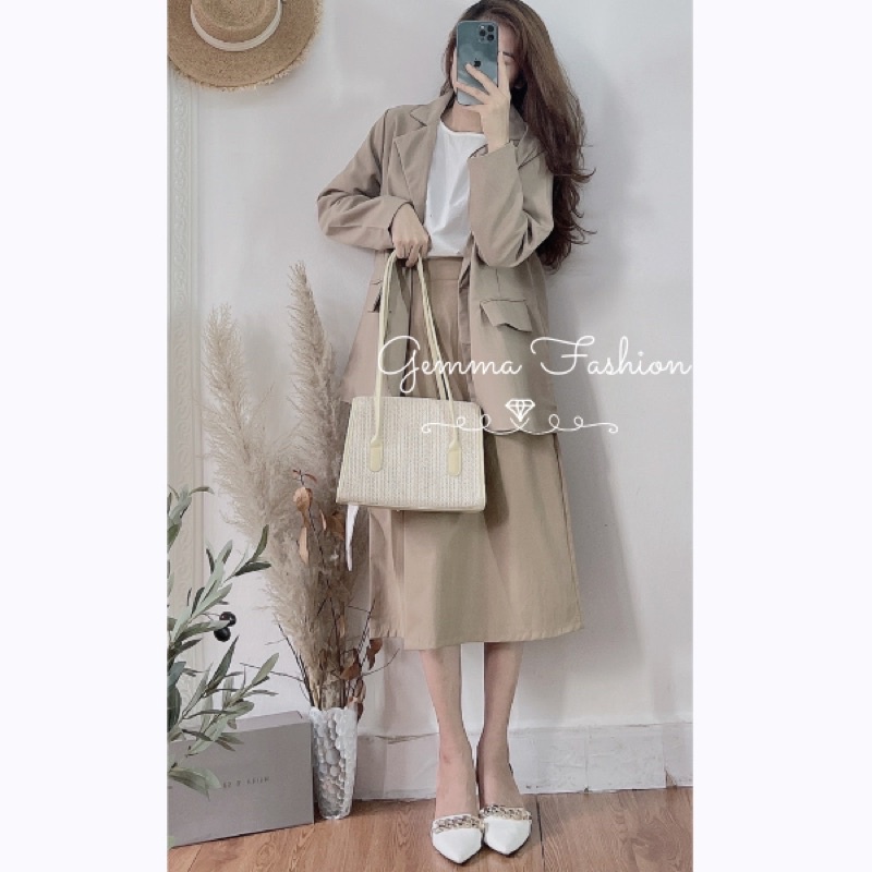Áo blazer phong cách Hàn Quốc Áo blazer 2 lớp có túi  A033