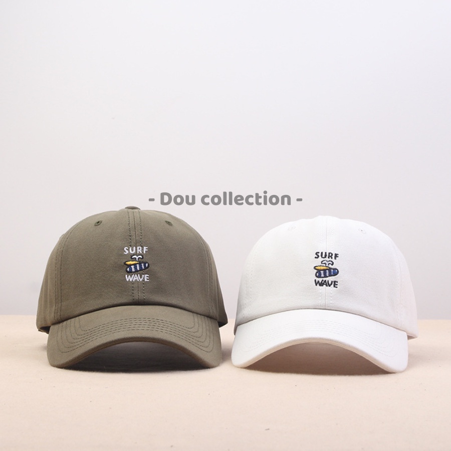 Mũ Lưỡi Trai (Nón Kết) Unisex Thiêu Logo Hình &quot;SURF WAVE&quot; - Chất Liệu Cotton - Mã NV042