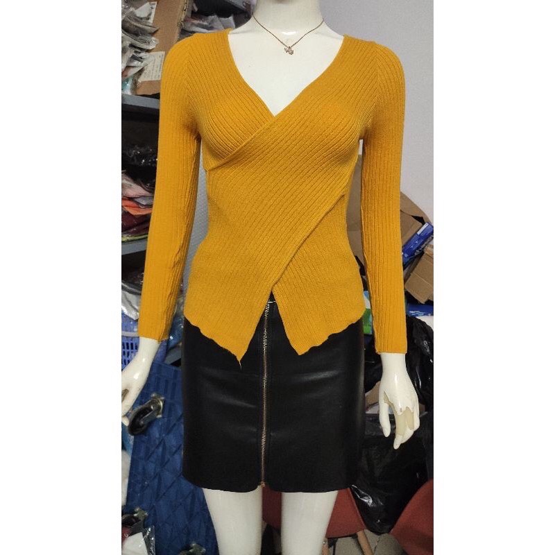 XẢ ÁO LEN KIỂU LẺ MÀU, Áo len nữ dài tay trễ vai dệt kim nhiều phong cách hàn quốc thu đông G-4.2 | BigBuy360 - bigbuy360.vn