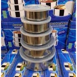 Bộ thố lạnh inox 5 món [ BÁT INOX 5 MÓN ]