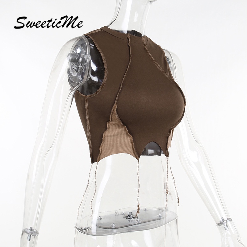 Áo Crop Top Mới Của Phụ Nữ Sweeticme 2022 Sexy