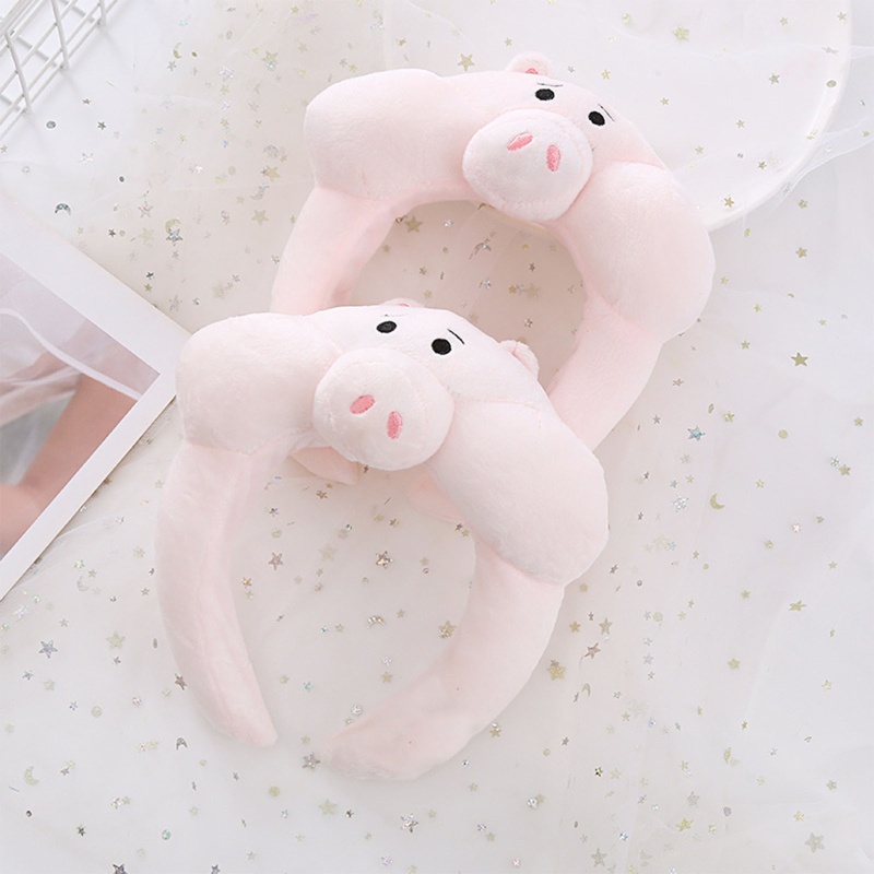 Băng Đô Cài Tóc Hình Chú Heo Nhồi Bông Dễ Thương Cho Nam Và Nữ