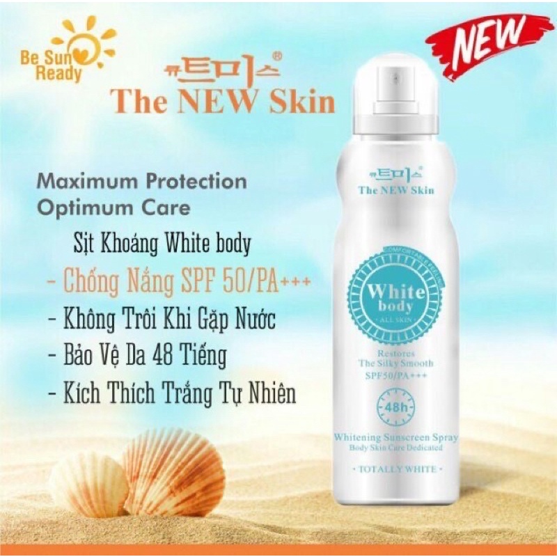 Xịt  trắng make up WHITE BODY THE NEW SKIN