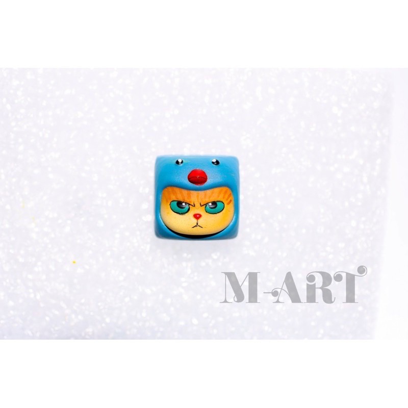 Keycap - Nút Bàn Phím Gaming - Nút Bàn Phím Cơ Mặt Mèo Hờn Dỗi  - Chim Xanh - KC025