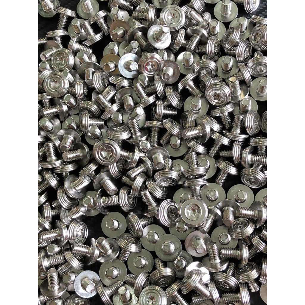 Ốc 6li10 dù THÁI Inox 304-6li đĩa gắn carte, gắn lòng đĩa, gắn nón bảo hiểm