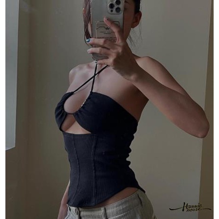 Áo Croptop Thiết Kế Hở Lưng Phối Dây Rút Thời Trang Quyến Rũ Cho Nữ