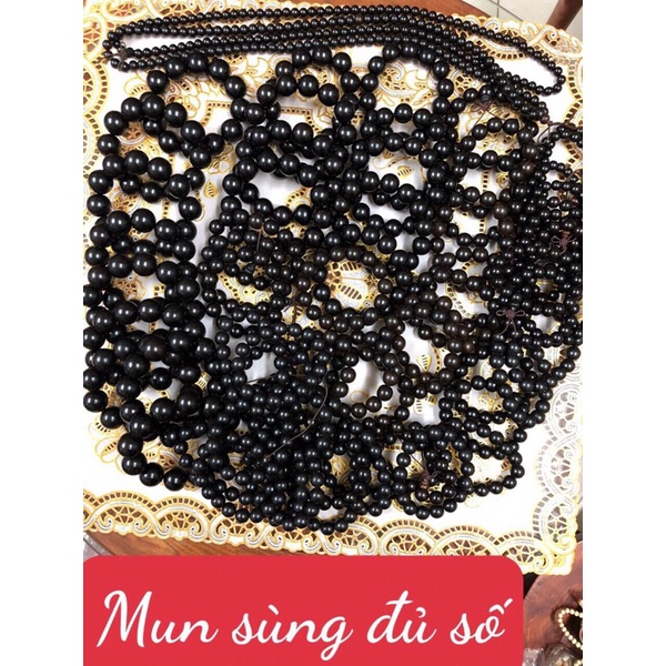 VÒNG HẠT GỖ MUN SỪNG KHÁNH HOÀ ĐỦ SIZE SỐ.