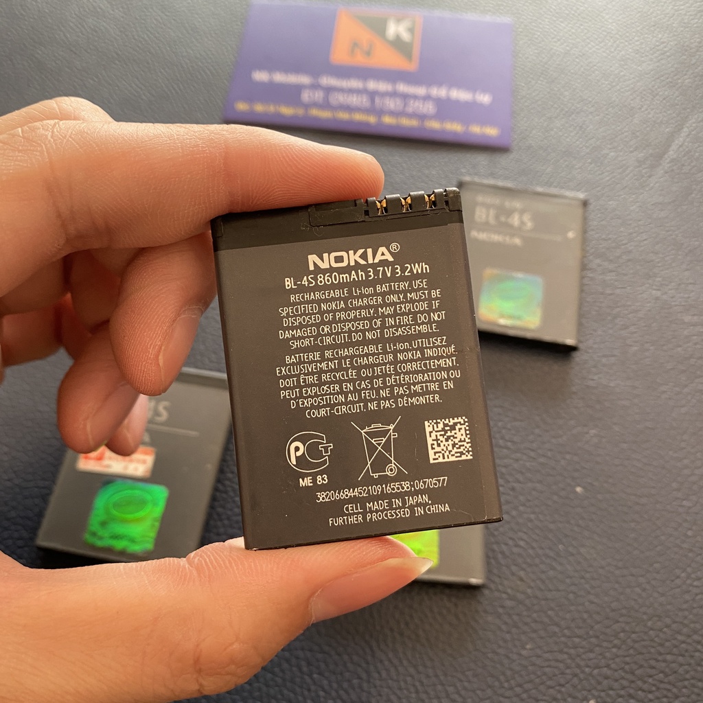 Pin Nokia BL-4S Zin cũ bóc máy cho điện thoại X3-02 / 2680 / 3600s / 3710 Fold / 3711 / 7020 / 7100s / 7610s / 6208c