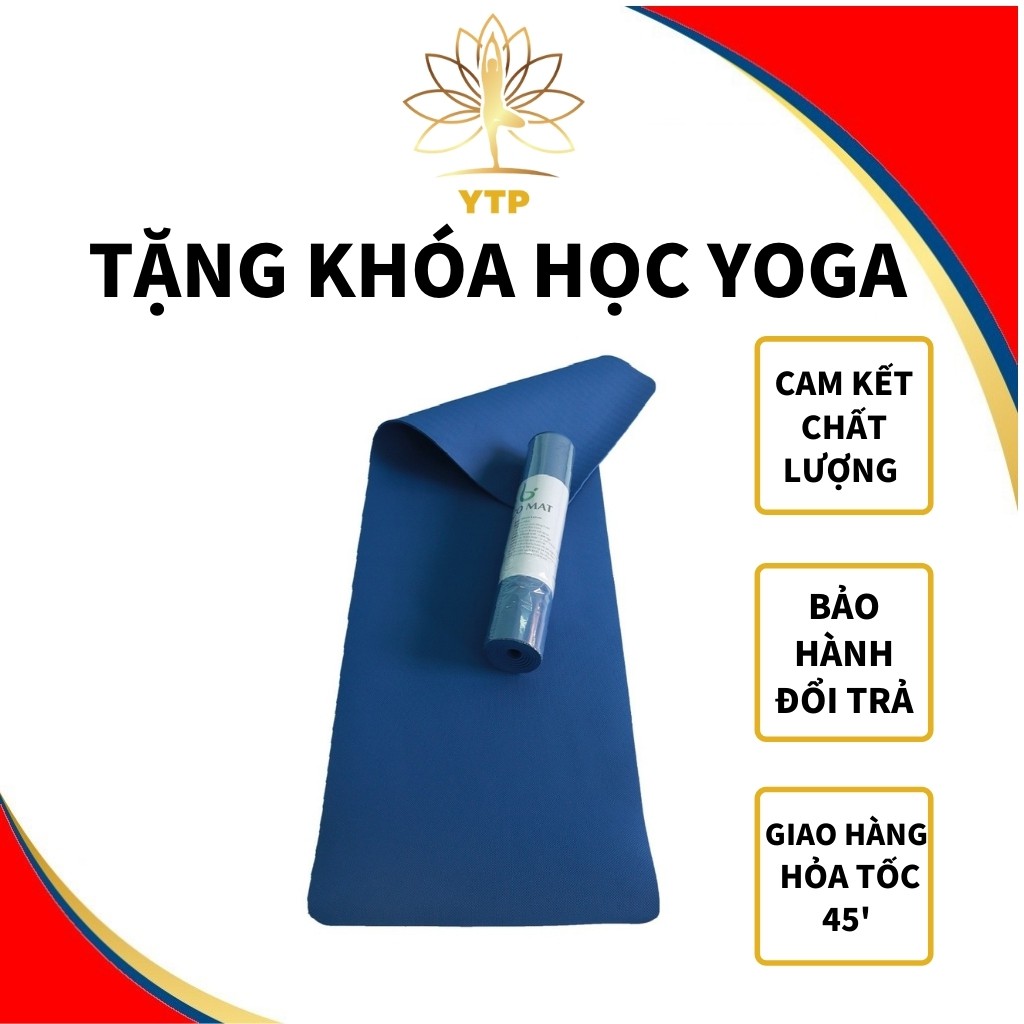 Thảm Tập Yoga S1ECO6MMTRON ECO MAT [TẶNG KÈM DÂY ĐEO &TÚI CAO CẤP] Thảm Tập Gym Chất Liệu TPE Cao Su Màu Sắc Thời Trang